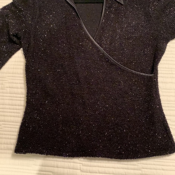 Rayure Paris Women’s Cocktail Long Sleeve Vintage Wrap Blouse - Picture 7 of 16